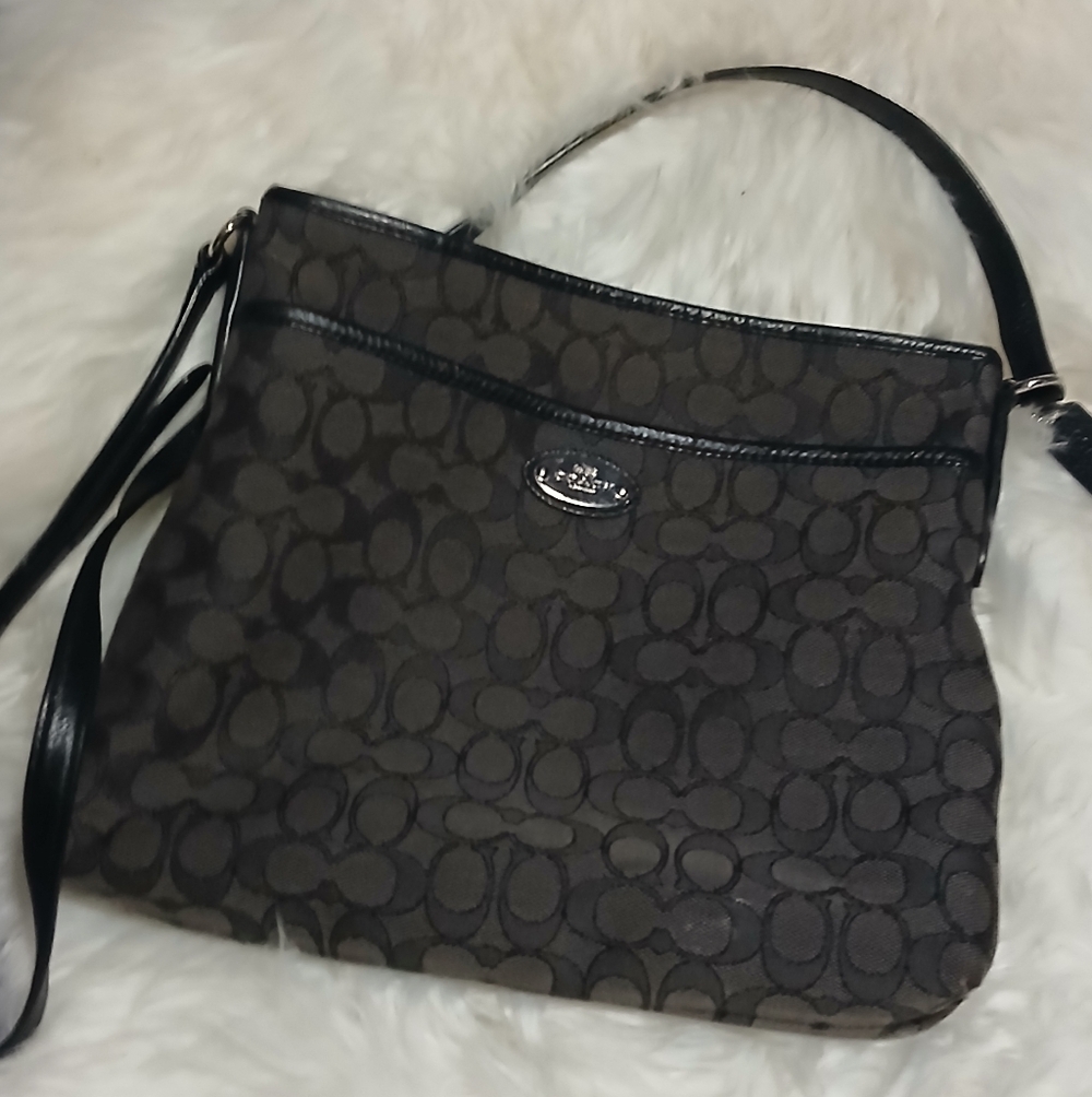 Coach Signature Canvas File Bag